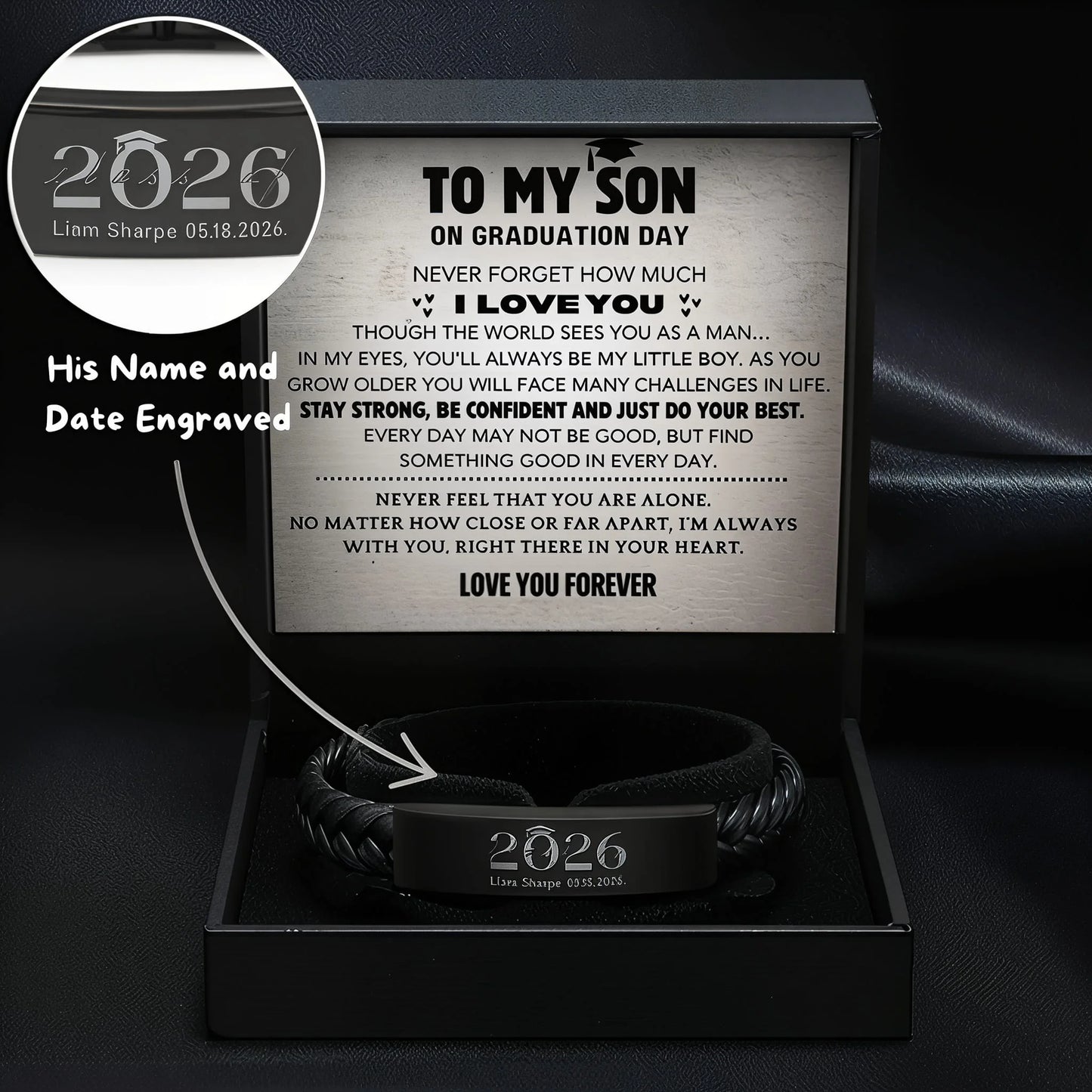 Son's Personalized Graduation Milestone Keepsake Gift Set