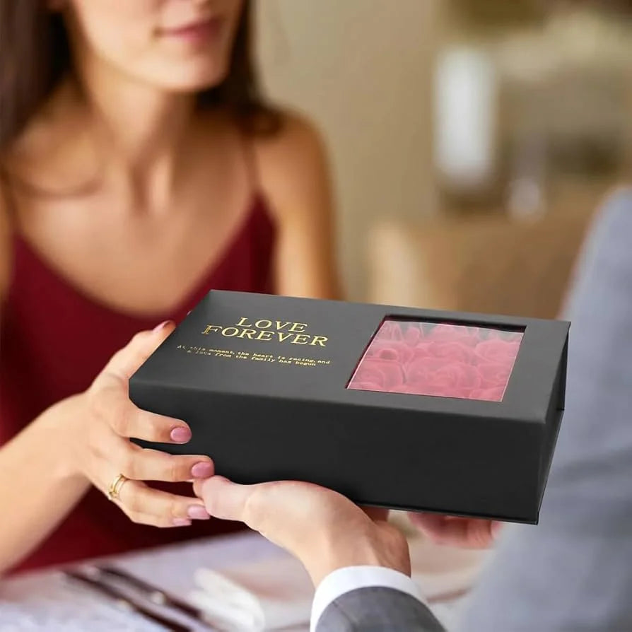 Collar con carta de amor - Set de regalo de doce rosas