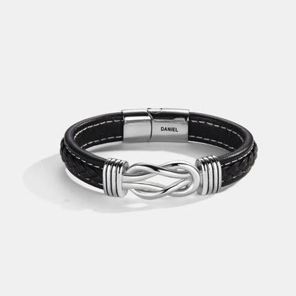 Nephew's Infinity Knot Bracelet Gift Set with Engraved Name