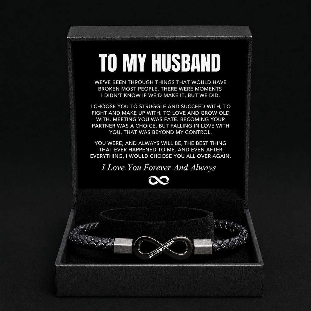"To My Husband" - Infinity Personalized Bracelet