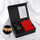 Personalized Necklace with A Dozen Roses Box