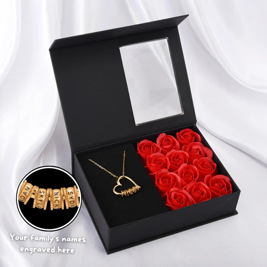 Love Letter Necklace - Dozen Roses Gift Set
