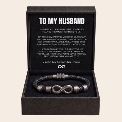Infinity Name Bracelet - A Symbol of Strength for Him