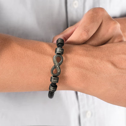 Infinity Name Bracelet - A Symbol of Strength for Him - view 4
