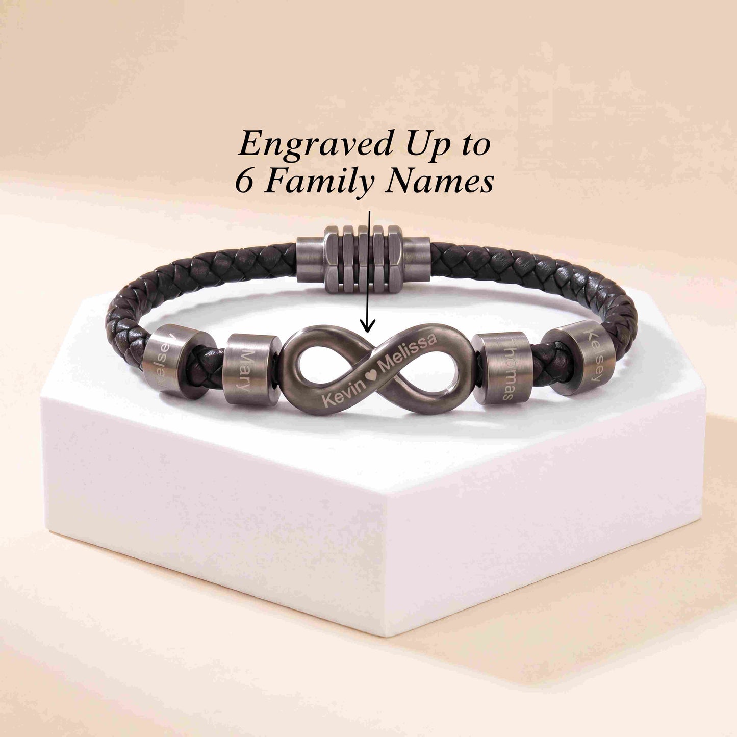 Infinity Name Bracelet - A Symbol of Strength for Him - view 5