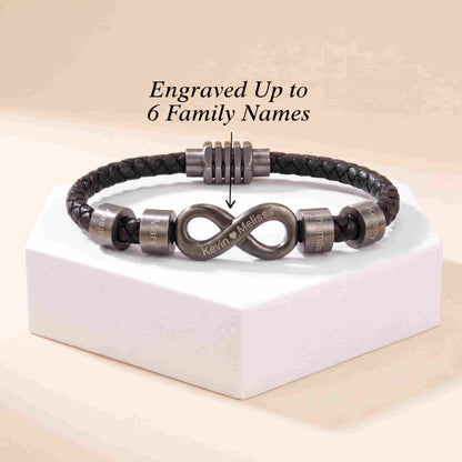 Infinity Name Bracelet - A Symbol of Strength for Him - view 5
