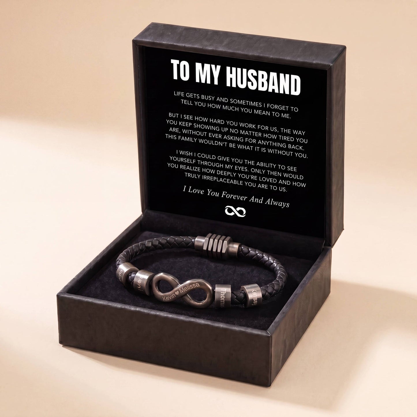 Infinity Name Bracelet - A Symbol of Strength for Him