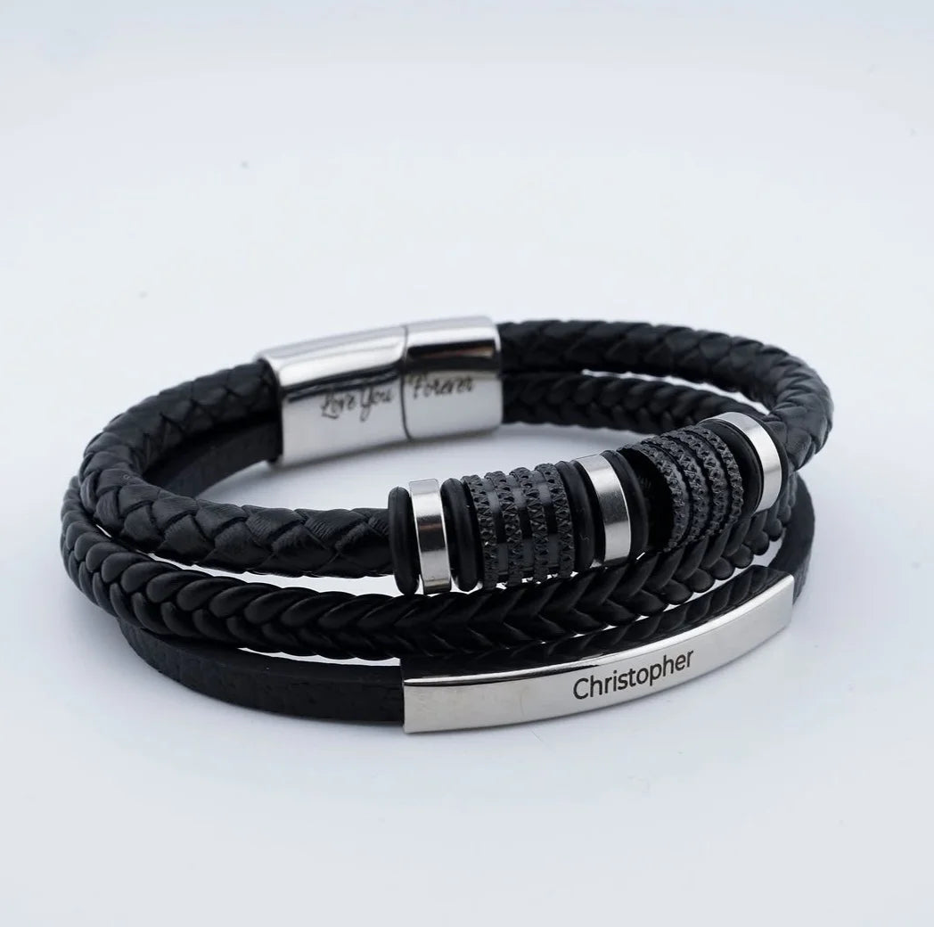"Forever Connected" Son's Customized Bracelet