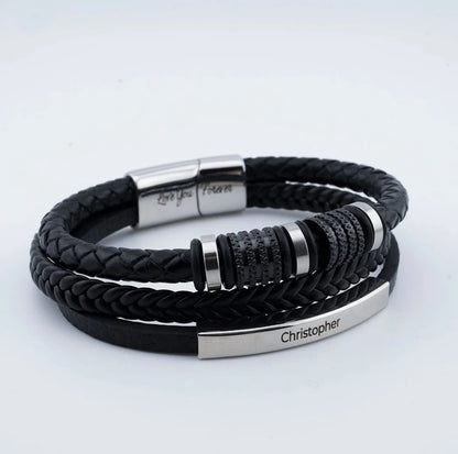 "Forever Connected" Son's Customized Bracelet