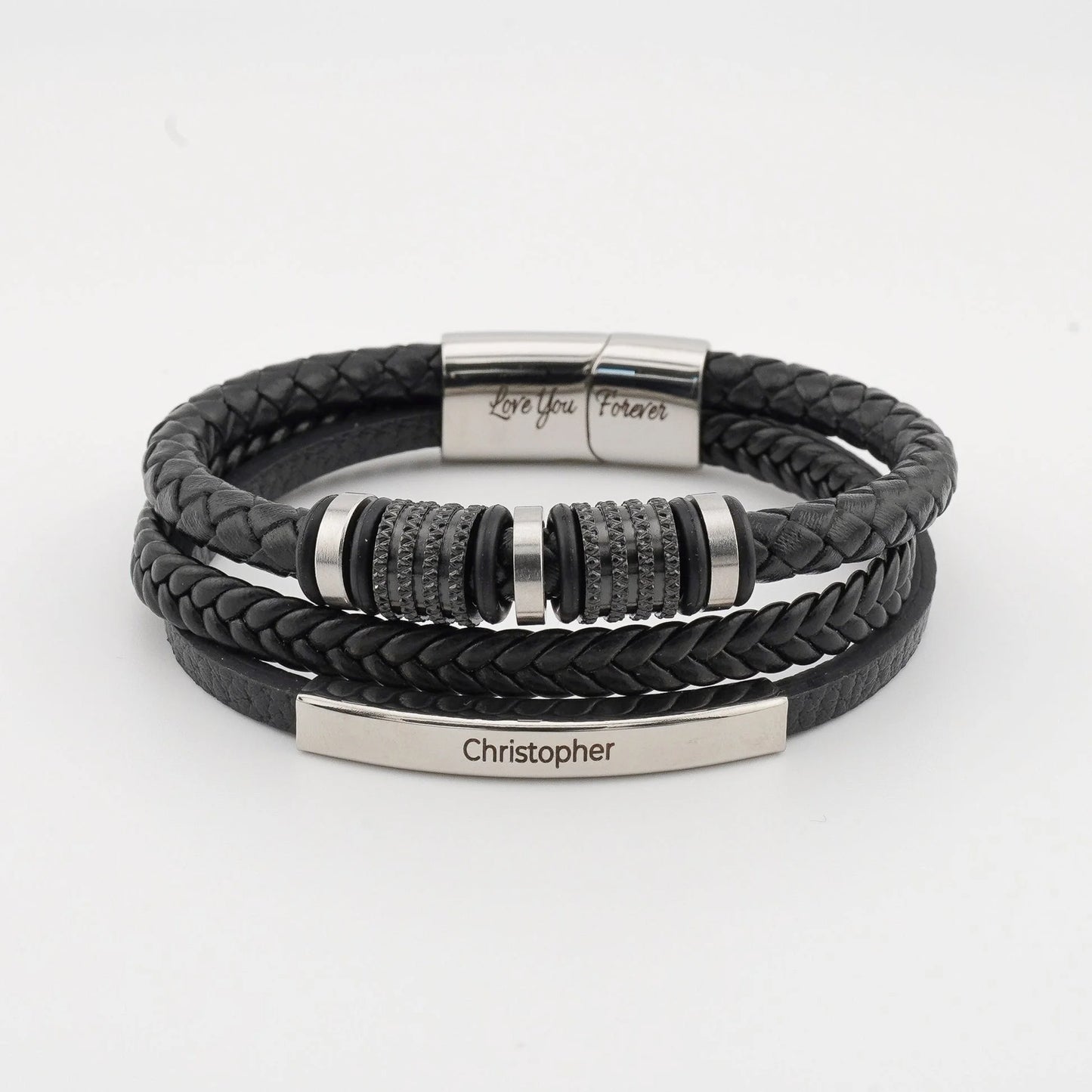 "Forever Connected" Son's Customized Bracelet