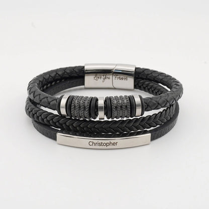 "Forever Connected" Son's Customized Bracelet
