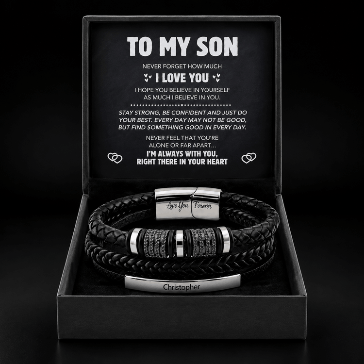 "Conectados Para Siempre" Pulsera Personalizada Para Tu Hijo