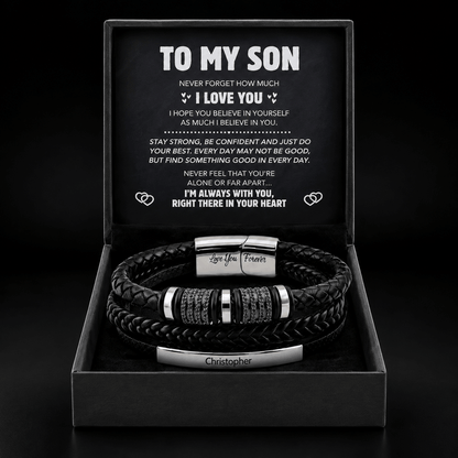 "Conectados Para Siempre" Pulsera Personalizada Para Tu Hijo