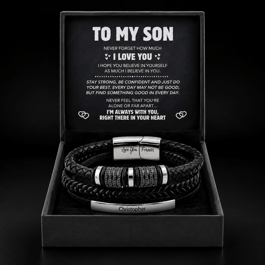"Forever Connected" Son's Customized Bracelet