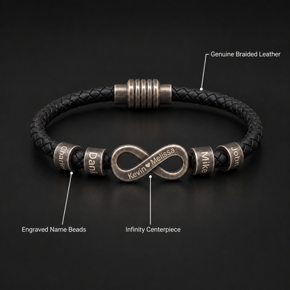 Infinity Name Bracelet - A Symbol of Strength for Him