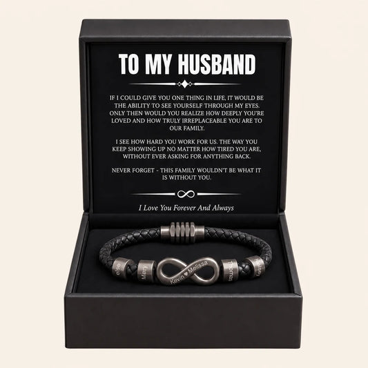 Infinity Name Bracelet - For the Man Who Holds Us Together