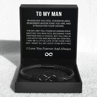 "To My Man" - Infinity Personalized Bracelet