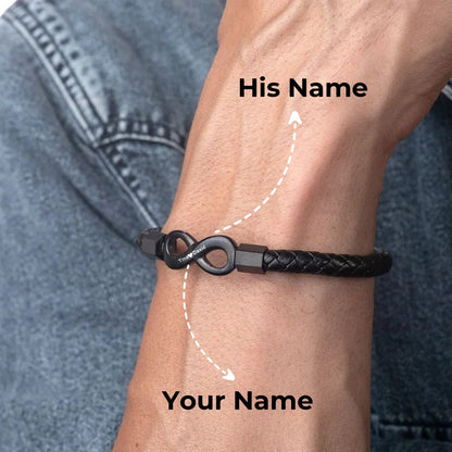 To My Man Infinity Personalized Bracelet - view 2