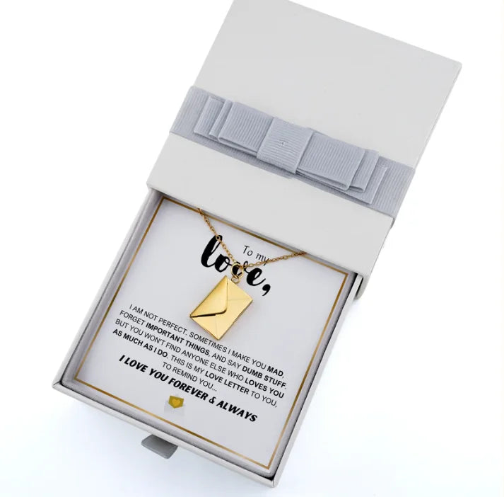 Love Letter Necklace - Luxury LED Gift Box Set